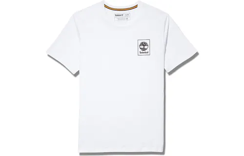 Timberland T Shirts Men's White Crew Neck Moderate Straight Fit