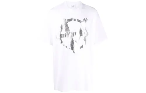 Vetements T Shirts Unisex White Crew Neck Moderate Straight Fit