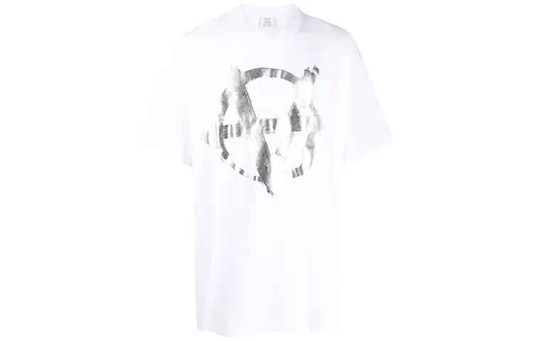 Vetements T Shirts Unisex White Crew Neck Moderate Straight Fit