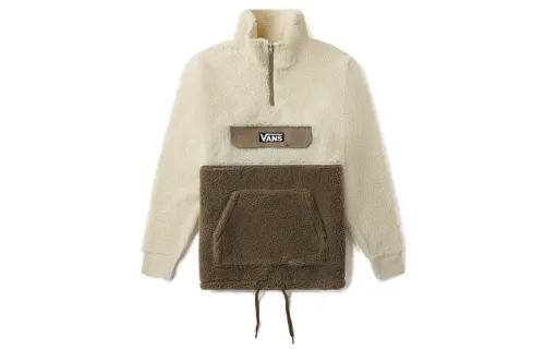 Vans Sweatshirts Unisex Ecru Stand Collar Moderate Regular
