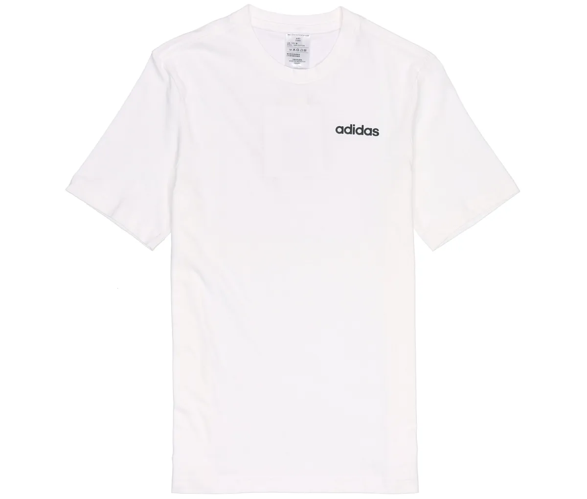 Adidas T-Shirts Men's White Crew Neck Moderate Straight Fit