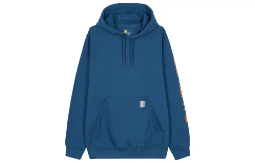 Carhartt Sweatshirts Unisex Blue Hooded Thickened Regular