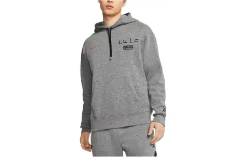 Jordan Why Not Sweatshirts Men's Gray Hooded Moderate Regular