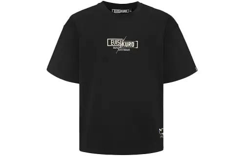 EVISU Straight Fit T Shirt Men's Black Gift Recommendation