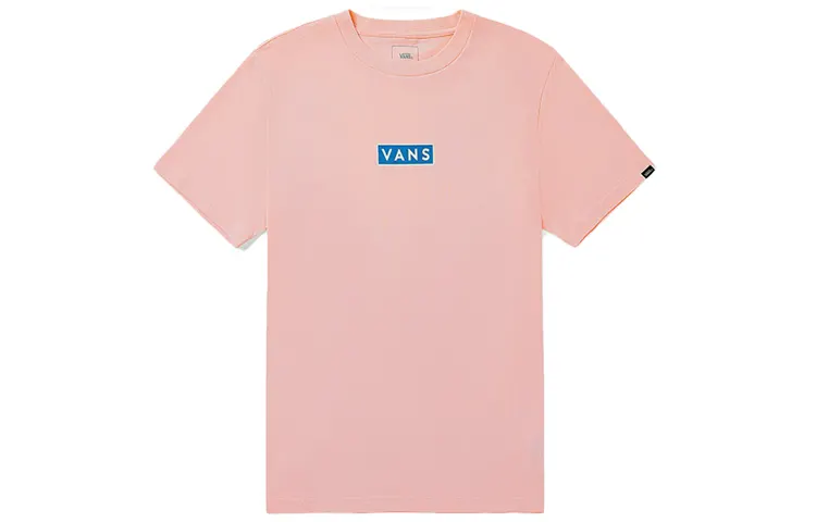 Vans T Shirts Unisex Light Pink Crew Neck Moderate Straight Fit
