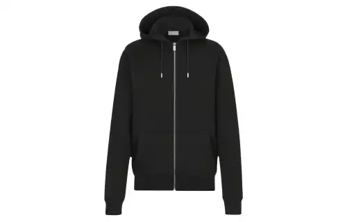 DIOR Quarterly New Products Sweatshirts Men's Black Hooded Moderate Heavyweight