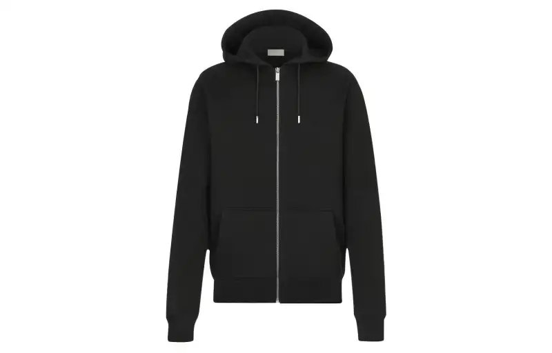 DIOR Quarterly New Products Sweatshirts Men's Black Hooded Moderate Heavyweight