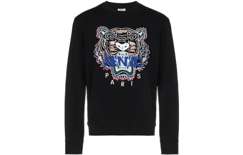 Kenzo Tiger-embroidery crew-neck sweatshirt