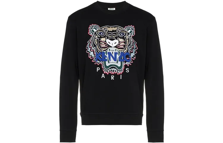 Kenzo Tiger-embroidery crew-neck sweatshirt