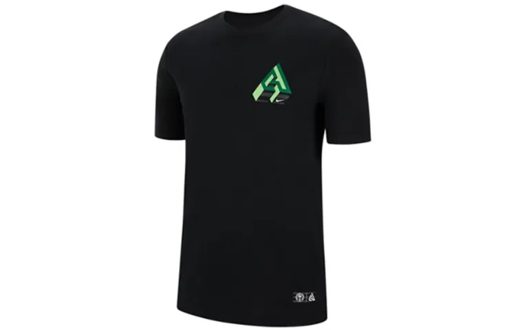 Nike Dri-Fit T-Shirts Men's Black Crew Neck Moderate Straight Fit