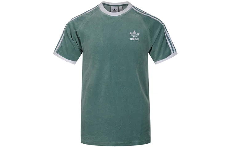 Adidas Originals Shamrock Retro Stripes T Shirt Men's Green