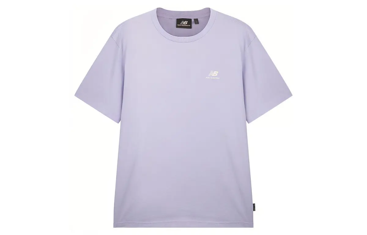 New Balance T-Shirts Unisex Purple Crew Neck Moderate