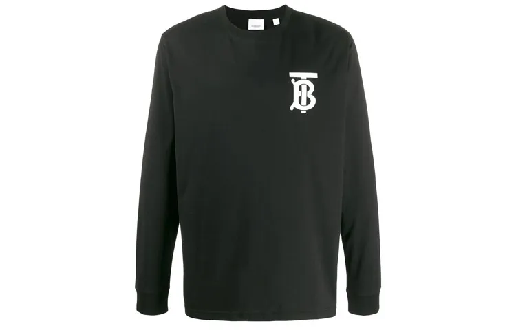 Burberry Logo Cotton Long Sleeve T Shirt