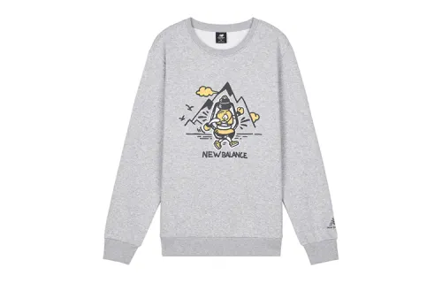 New Balance Sweatshirts Unisex Gray Crew Neck Moderate Regular
