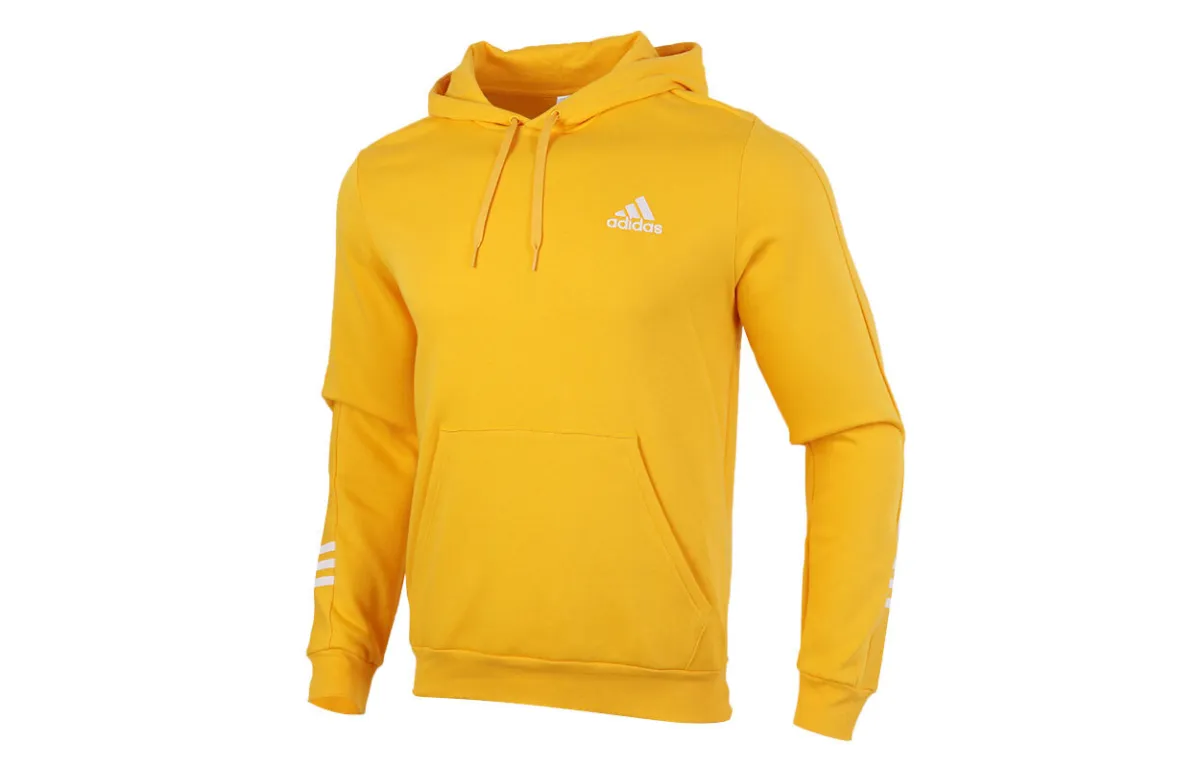 Adidas Sweatshirts Men's Yellow Hooded Moderate Regular