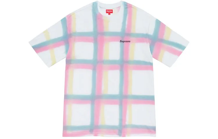 Supreme Sprayed Plaid Short Sleeve Top