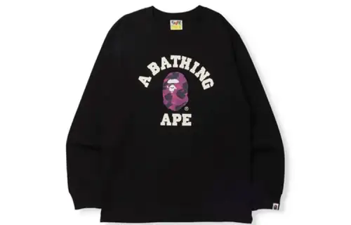 Bape Color Camo College Online Exclusive L/S Tee FW21