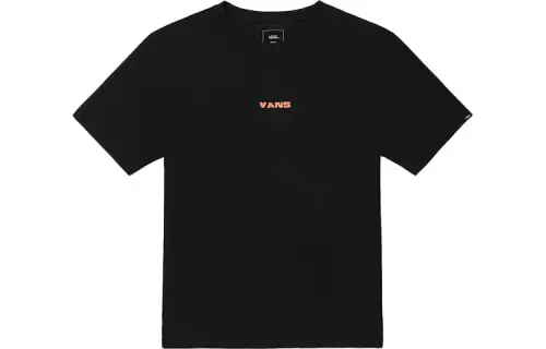 Vans T Shirts Unisex Black Crew Neck Moderate Straight Fit
