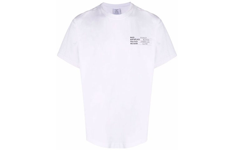 Vetements T Shirts Unisex White Crew Neck Moderate Other