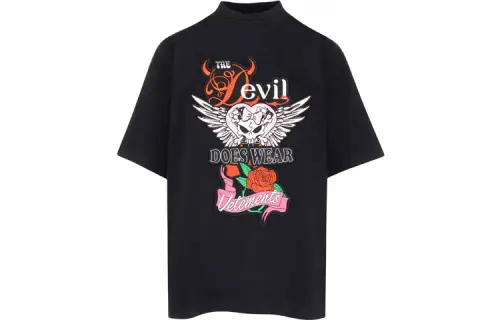 Vetements Devil Wears Vetements Patched T Shirt