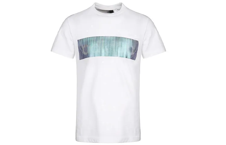 Adidas T-Shirts Men's White Crew Neck Moderate Straight Fit
