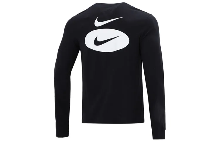Nike T-Shirts Men's Black Crew Neck Moderate Straight Fit
