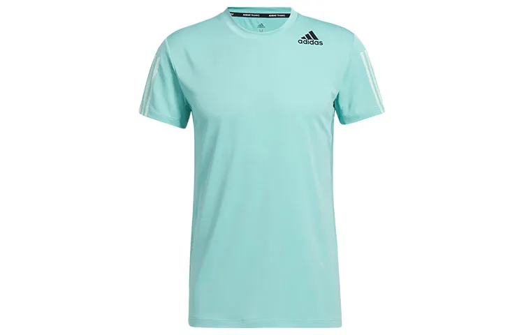 Adidas T-Shirts Men's Sour Mint Crew Neck Moderate Straight Fit