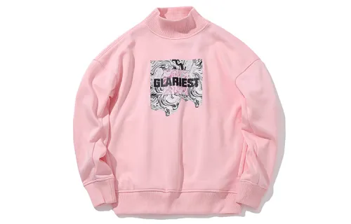 Li Ning Sweatshirts Unisex Frosty Pink Crew Neck Moderate Regular