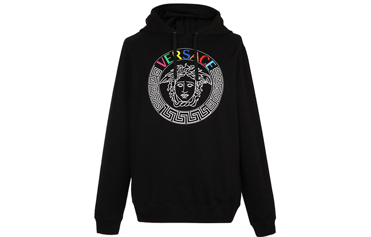 VERSACE Versace, black long-sleeve with hood, with your logo imprint