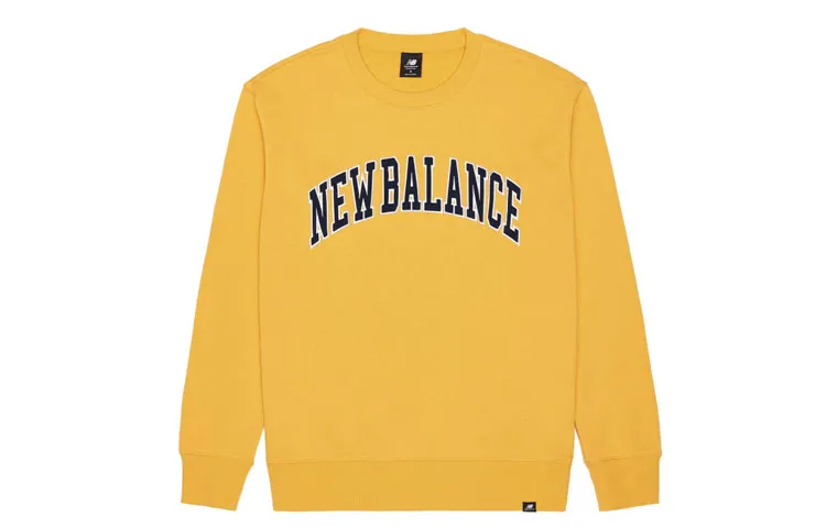 New Balance Sweatshirts Men's Yellow Crew Neck Moderate Regular