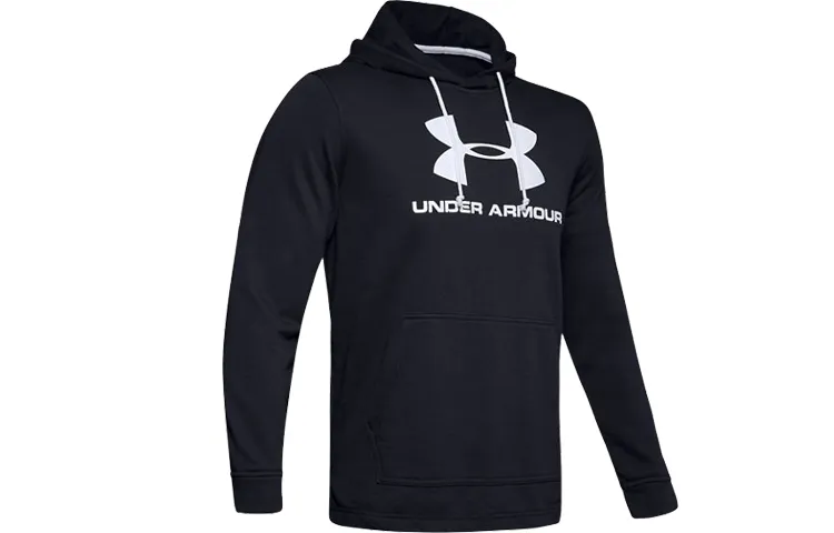 Under Armour Sweatshirts Men's Black Hooded Moderate Regular