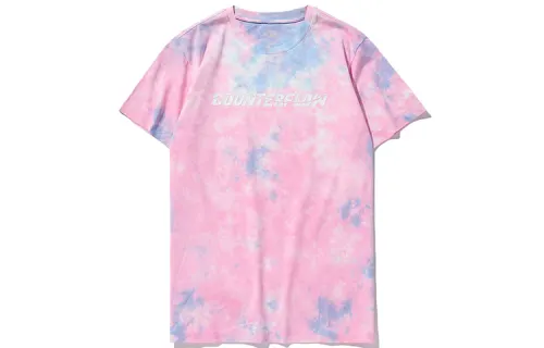 Li Ning CF T Shirt Unisex Blue Pink Tie Dye