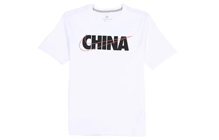 Nike T-Shirts Men's Crew Neck Moderate Straight Fit