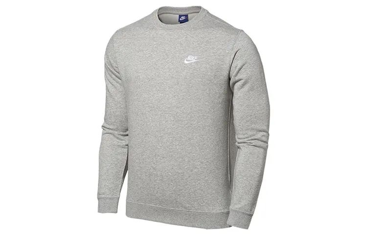 Nike Sweatshirts Men's Gray Crew Neck Moderate Regular