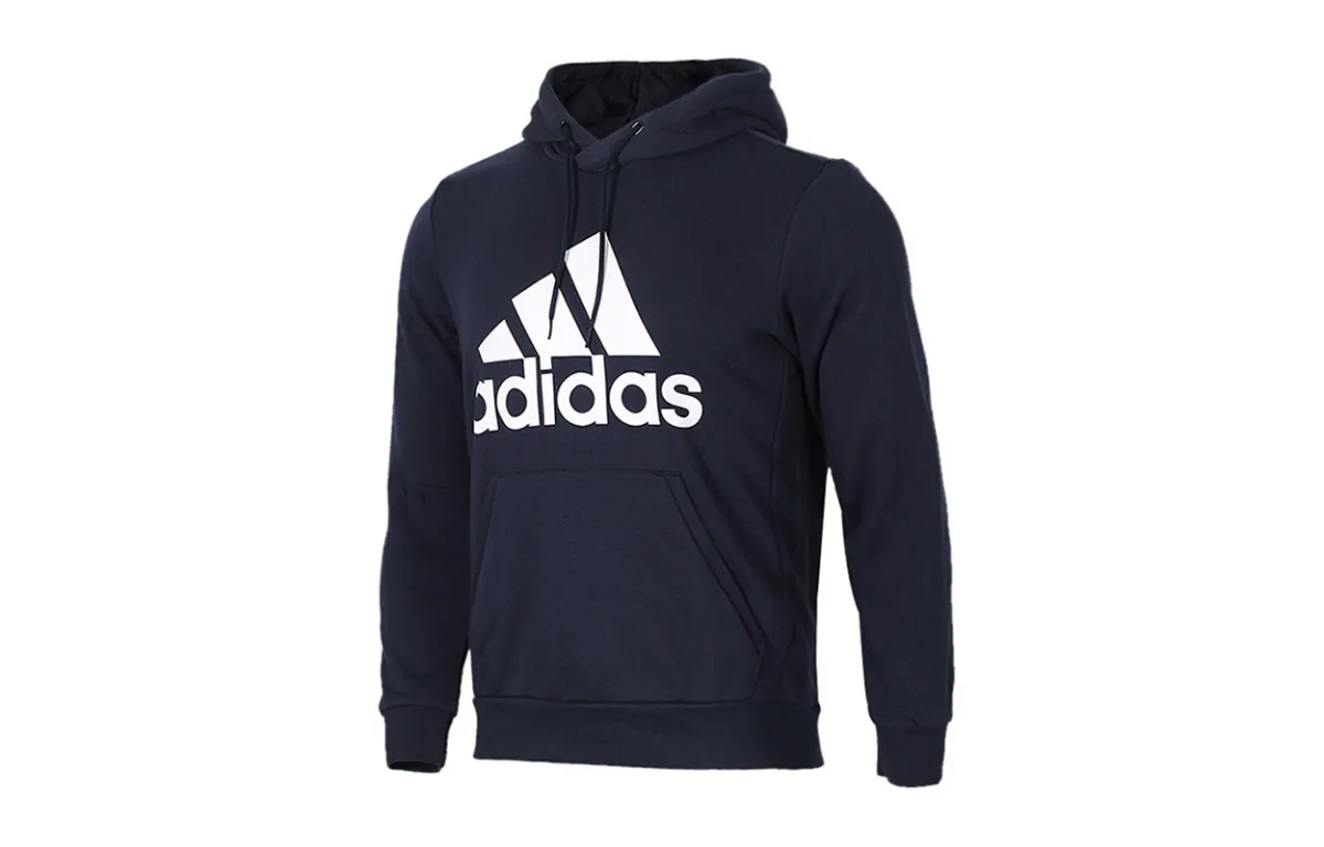 Adidas Sweatshirts Men's Navy Blue Hooded Moderate Regular