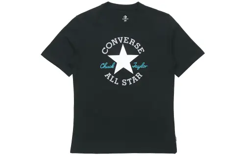 Converse T Shirts Men's Black Crew Neck Moderate Straight Fit