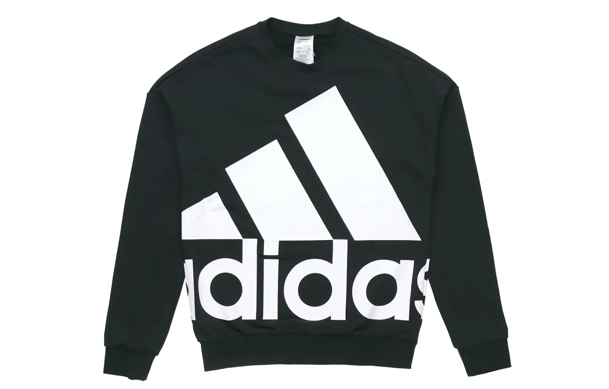 Adidas Sweatshirts Men's Black Crew Neck Moderate Straight Fit