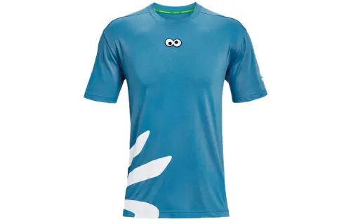 Under Armour Curry X Sesame Street Set in Sleeve T Shirt Men's Radiation Blue