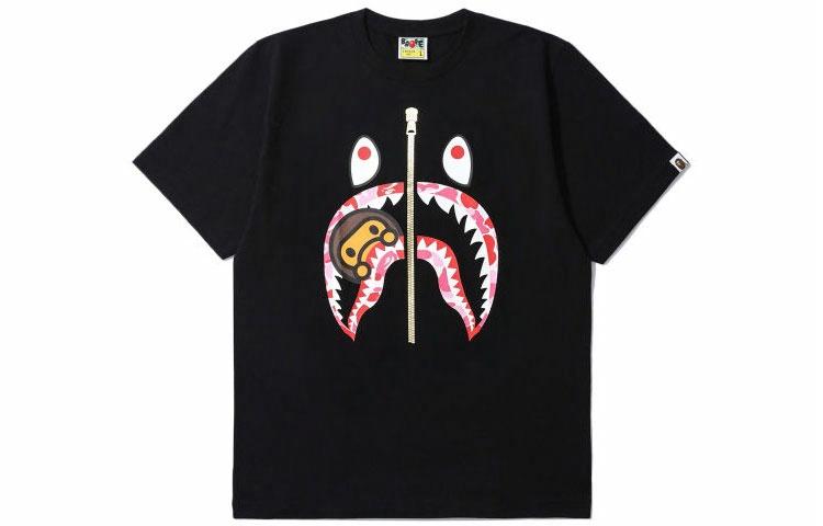 Мужская футболка A BATHING APE Milo Shark (черная)