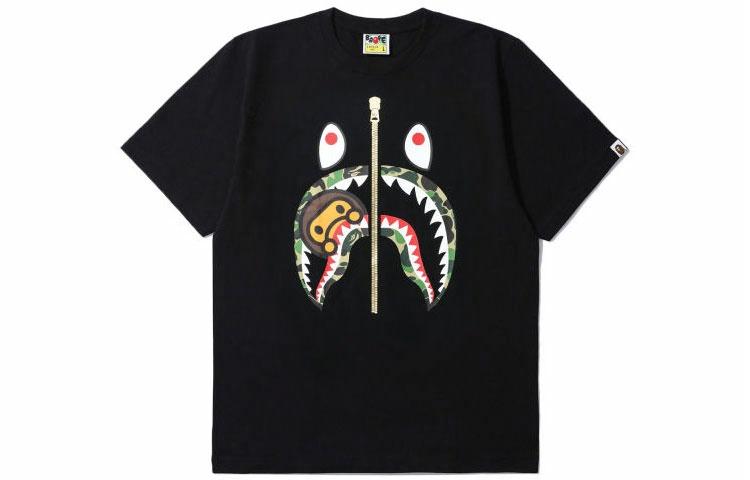 Мужская футболка A BATHING APE Milo Shark (черная) — фото 3