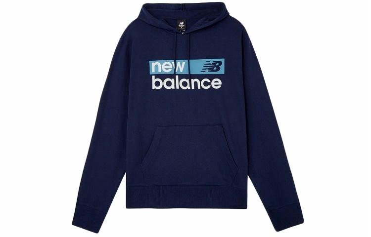 Мужское худи New Balance Logo Hoodie (темно-синее) — фото 1