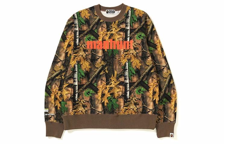 Худи A BATHING APE FOREST CAMO WIDE CREWNECK (камуфляжное) — фото 2