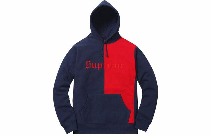 Толстовка Supreme FW17 Split Old English Hooded (разноцветная) — фото 5