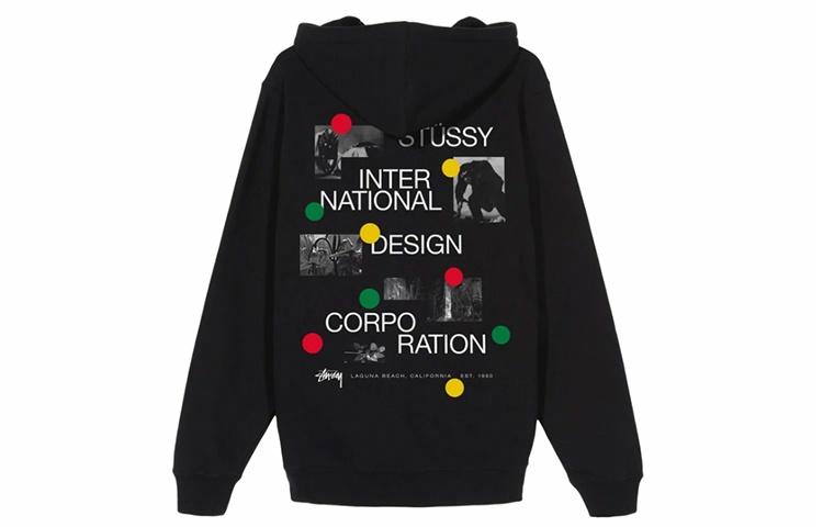 Худи Stussy Dot Collage Hood (черное)