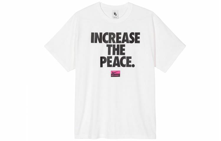 Мужская футболка Nike x Stussy Increase the Peace T-Shirt (белая) — фото 1