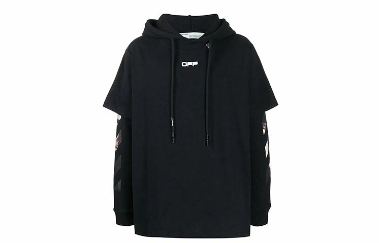 Мужское худи OFF-WHITE с религиозным принтом (черное)