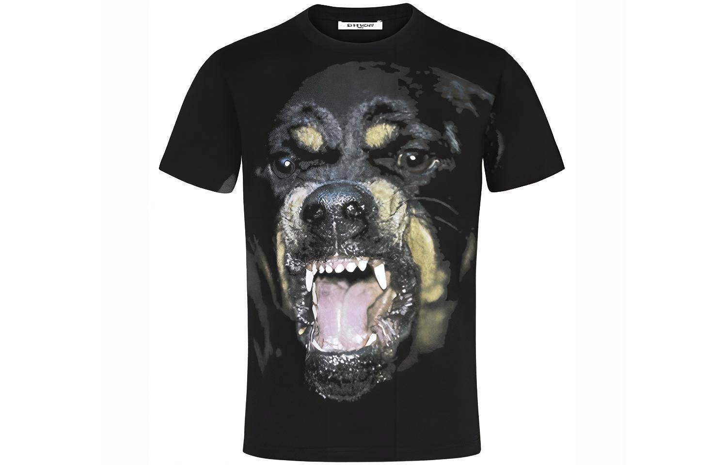 Мужская футболка Givenchy Rottweiler (черная)
