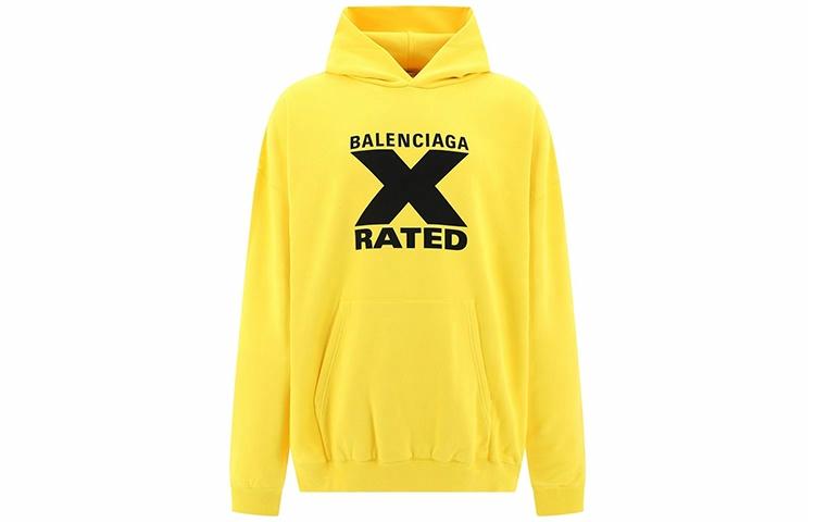 Мужское худи Balenciaga (желто-черное)