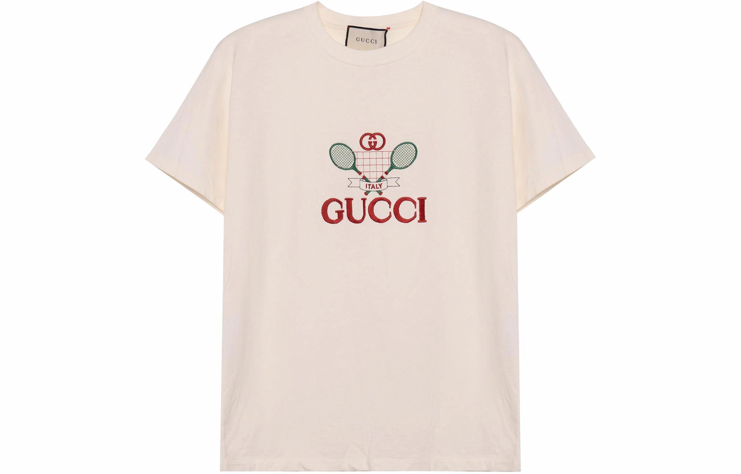 Мужская футболка Gucci (белая) — фото 1