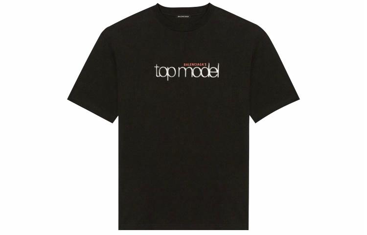 Мужская футболка Balenciaga Top Model T (черная)